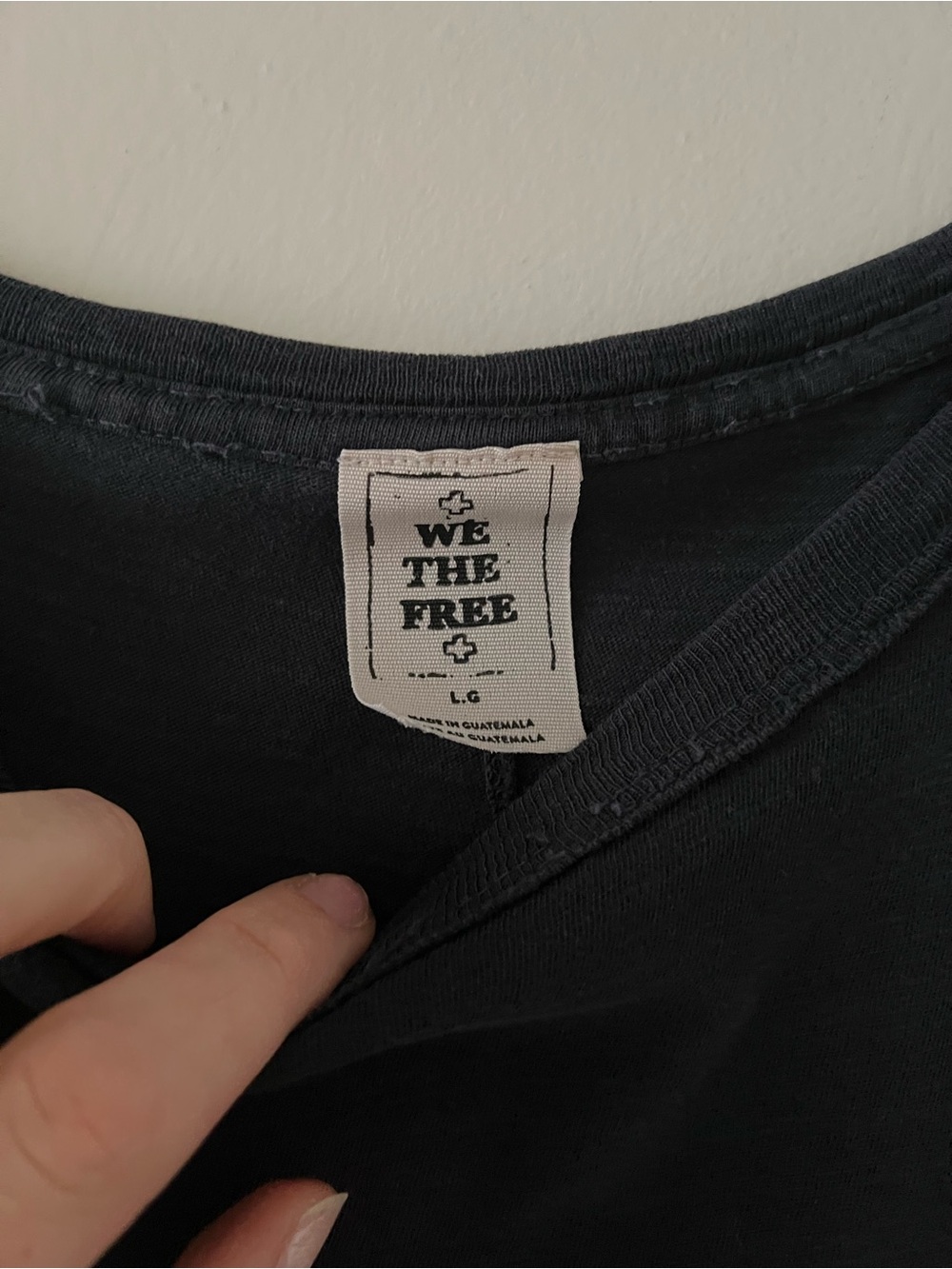 Free People Black Boxy Short Sleeve Tee - Picture 2 of 3